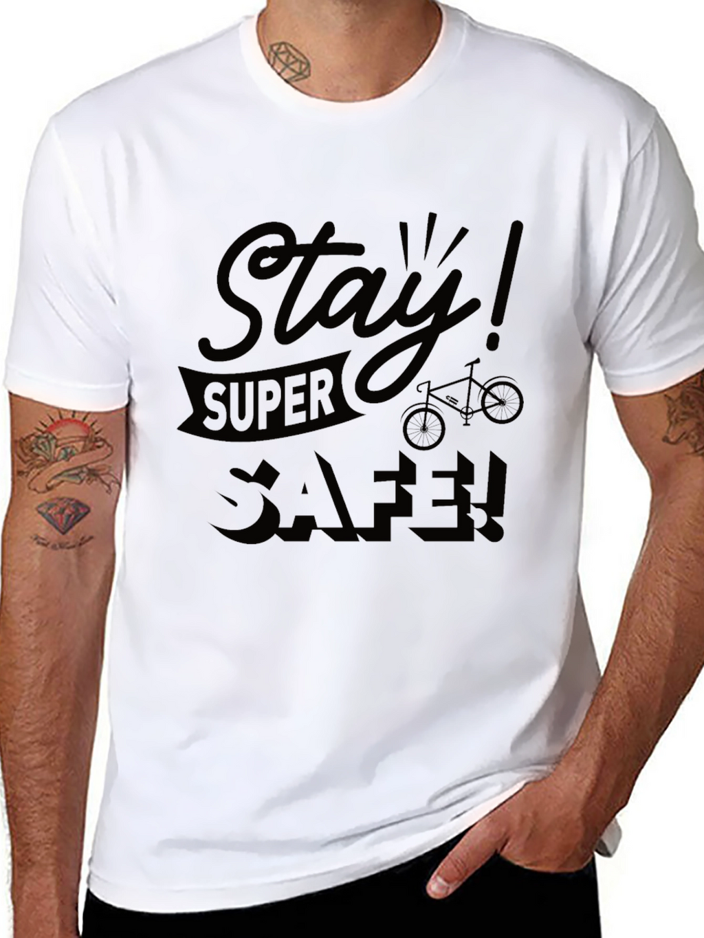 Stay Super Safe Black T-Shirt