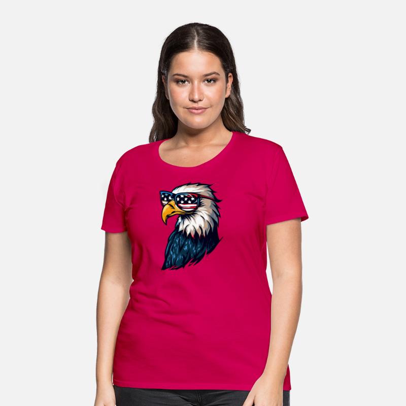 Bald Eagle Wearing USA Sunglasses