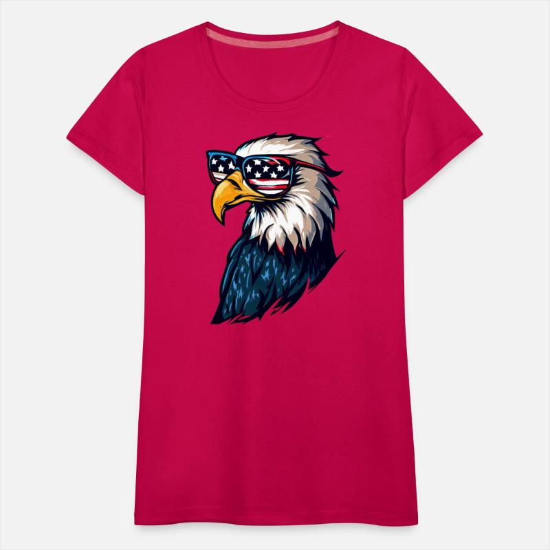 Bald Eagle Wearing USA Sunglasses