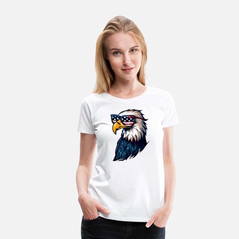 Bald Eagle Wearing USA Sunglasses