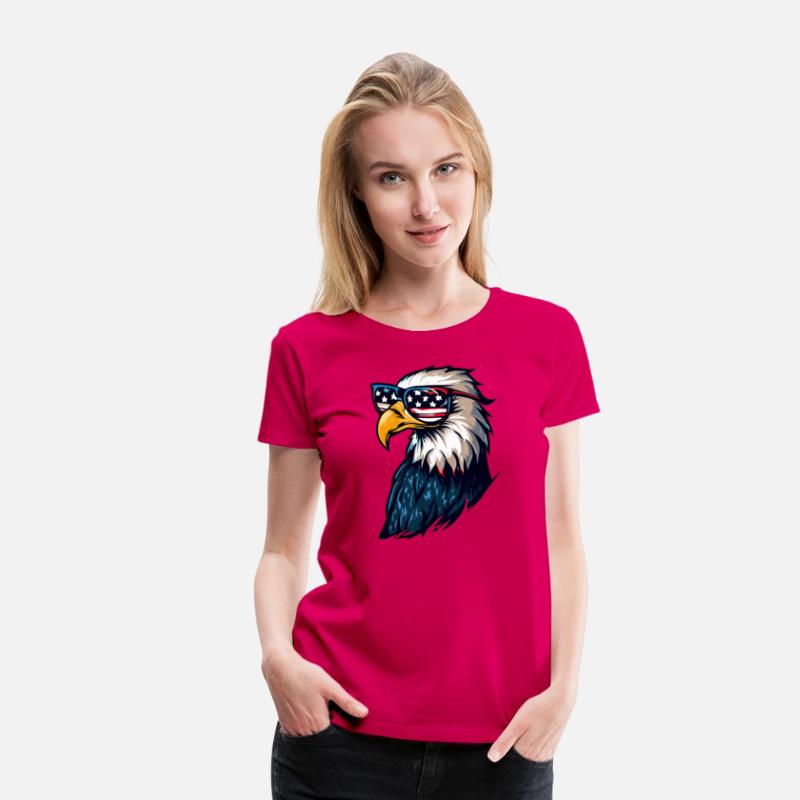 Bald Eagle Wearing USA Sunglasses