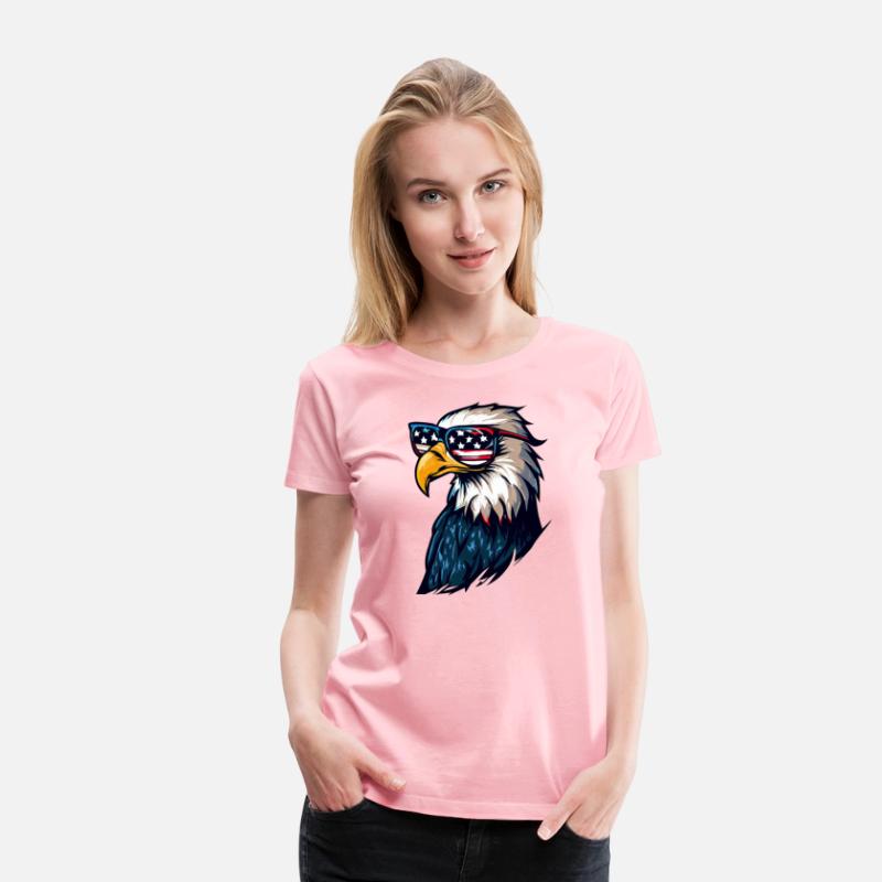 Bald Eagle Wearing USA Sunglasses