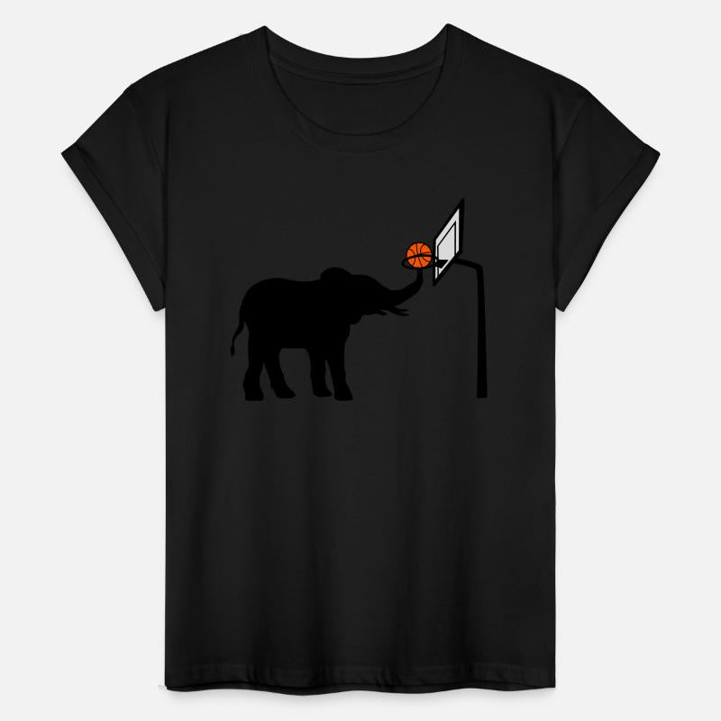 basketball playing elephant silhouette