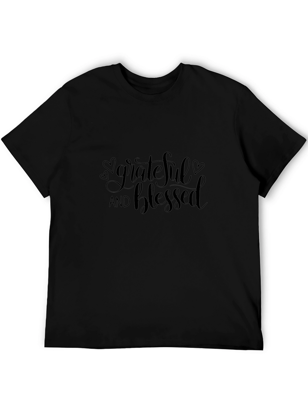 Grateful & Blessed Black T-Shirt