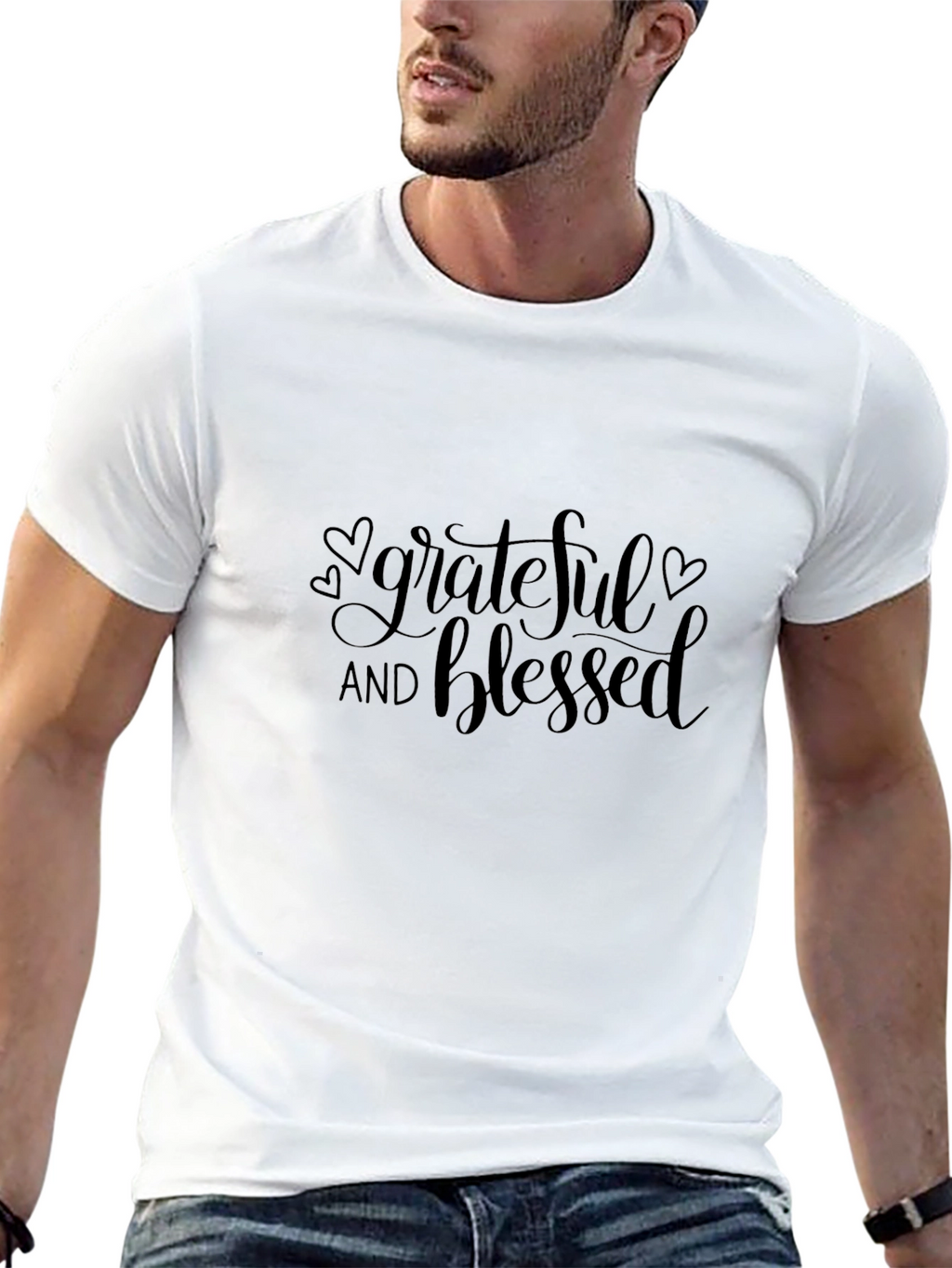 Grateful & Blessed Black T-Shirt