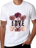 Floral Love T-Shirt - Romantic Graphic Tee