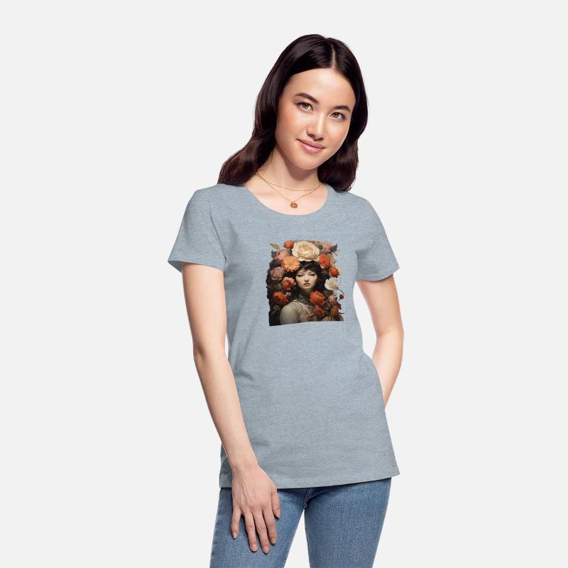 Beautiful girl with flowers