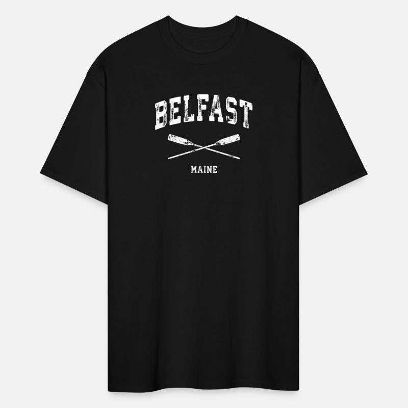 Belfast Maine Nautical Crossed Oars