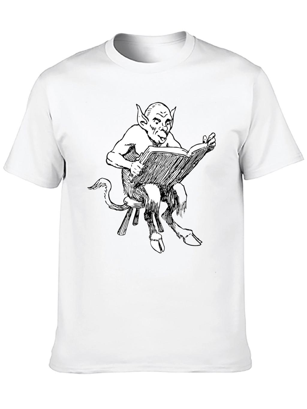 Satyr Reading Book Graphic T-Shirt