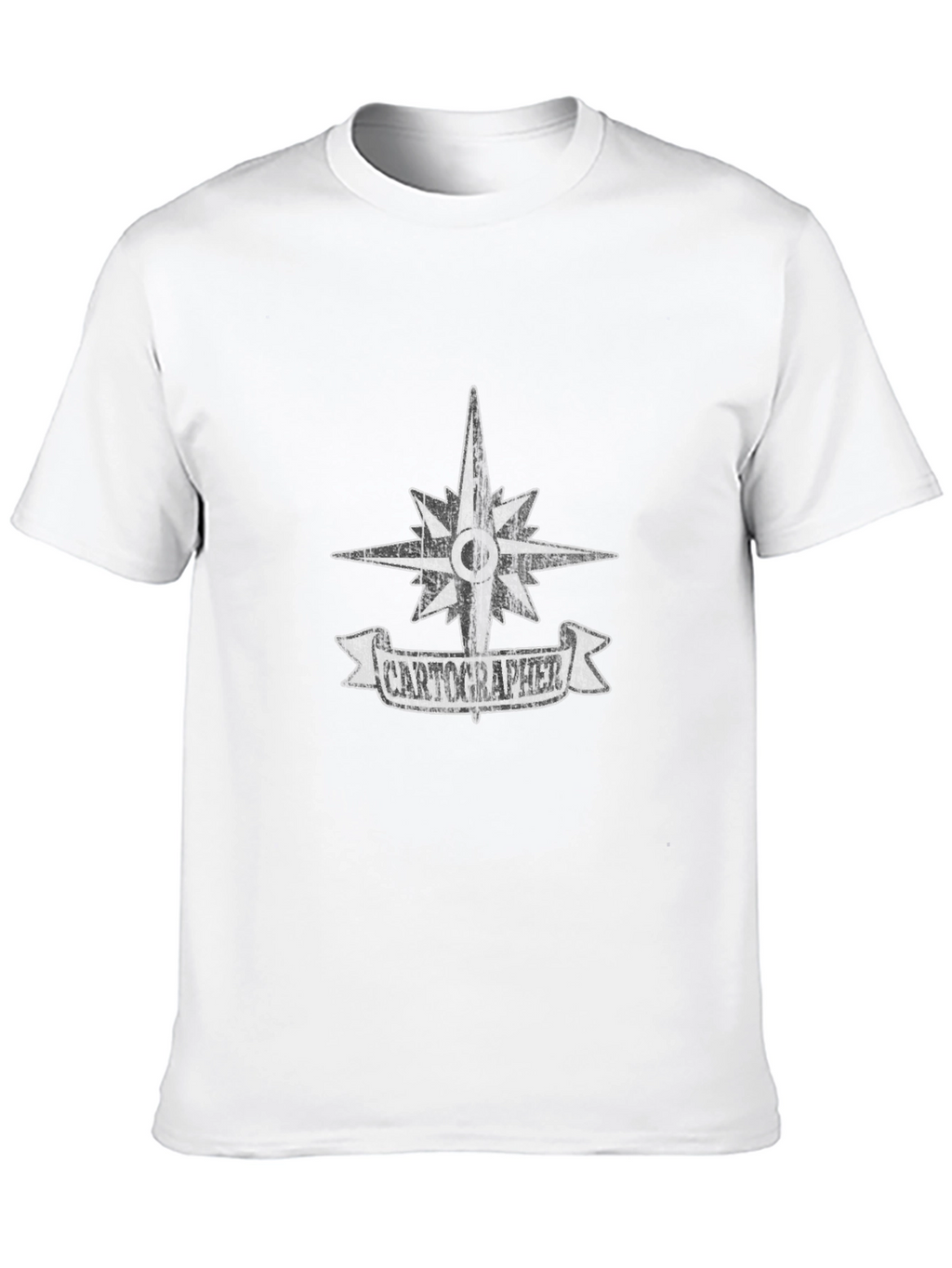 Cartographer Compass Graphic Black T-Shirt