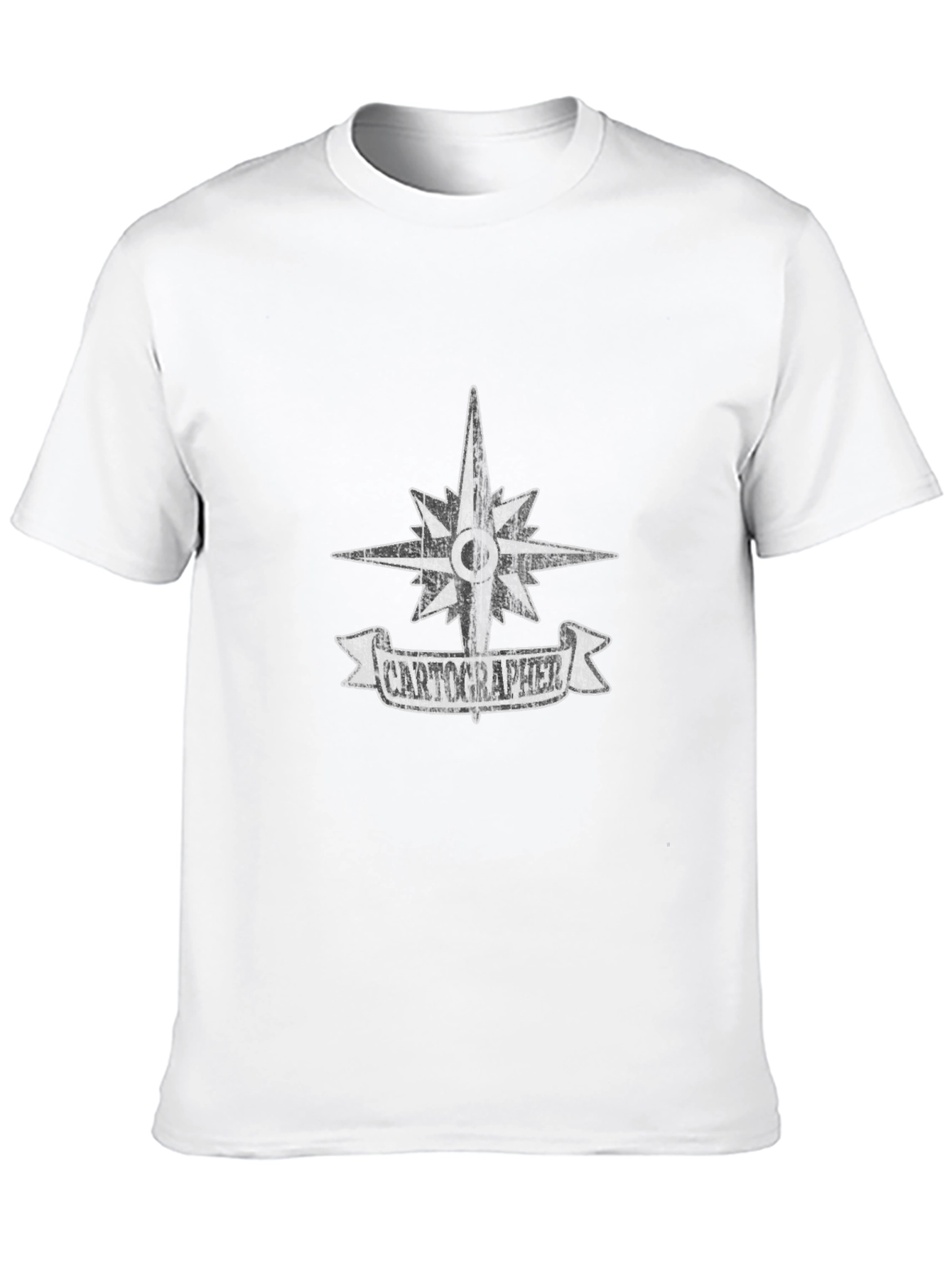 Cartographer Compass Graphic Black T-Shirt