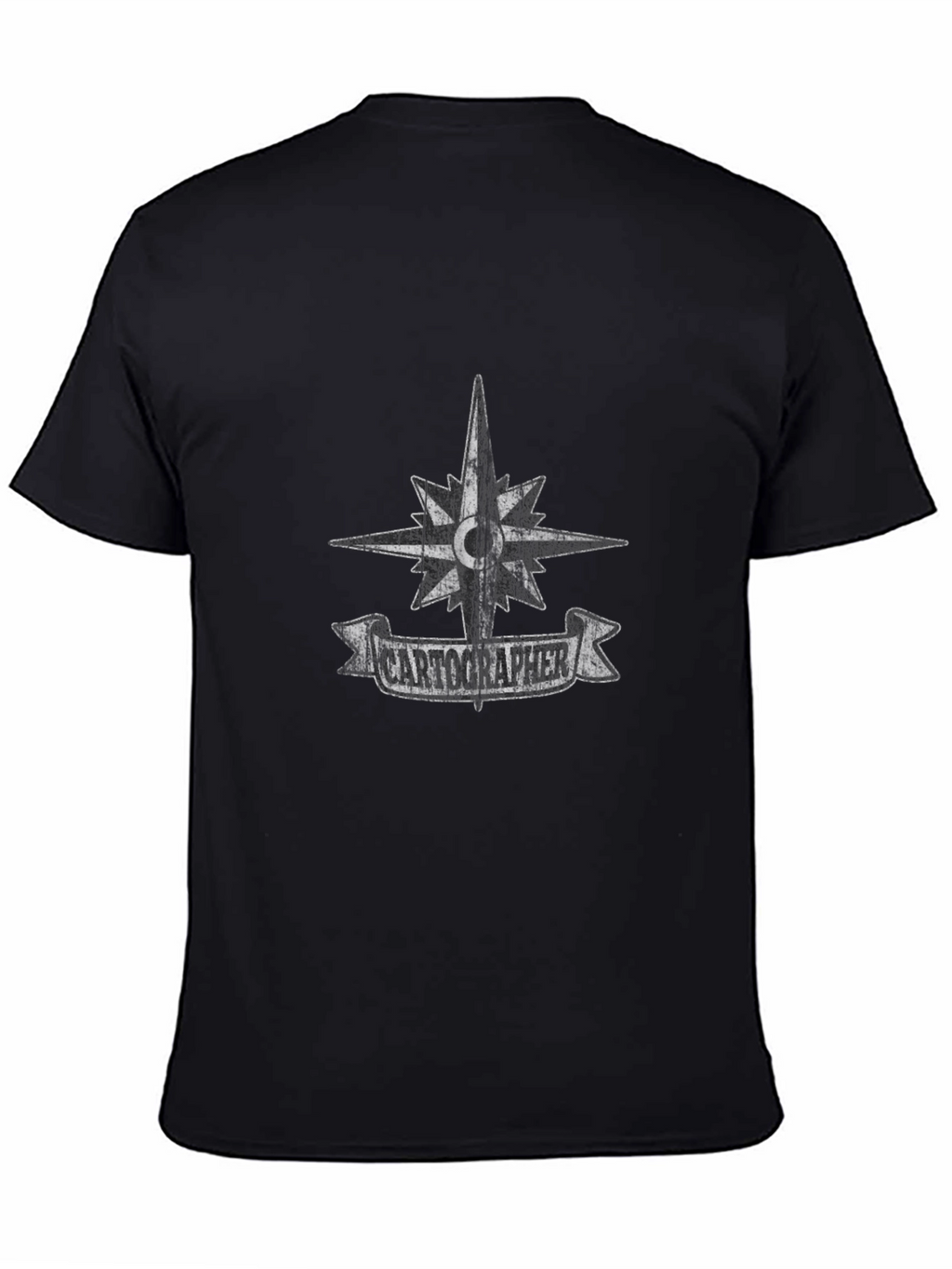 Cartographer Compass Graphic Black T-Shirt