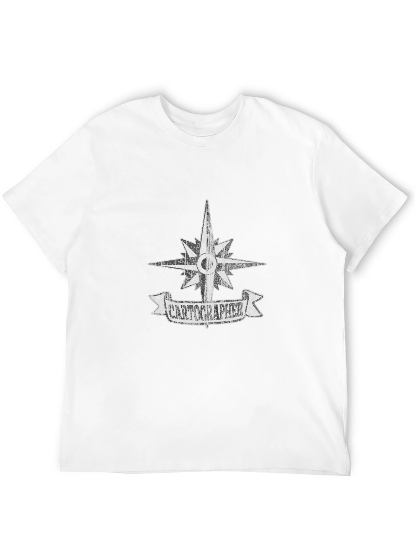 Cartographer Compass Graphic Black T-Shirt