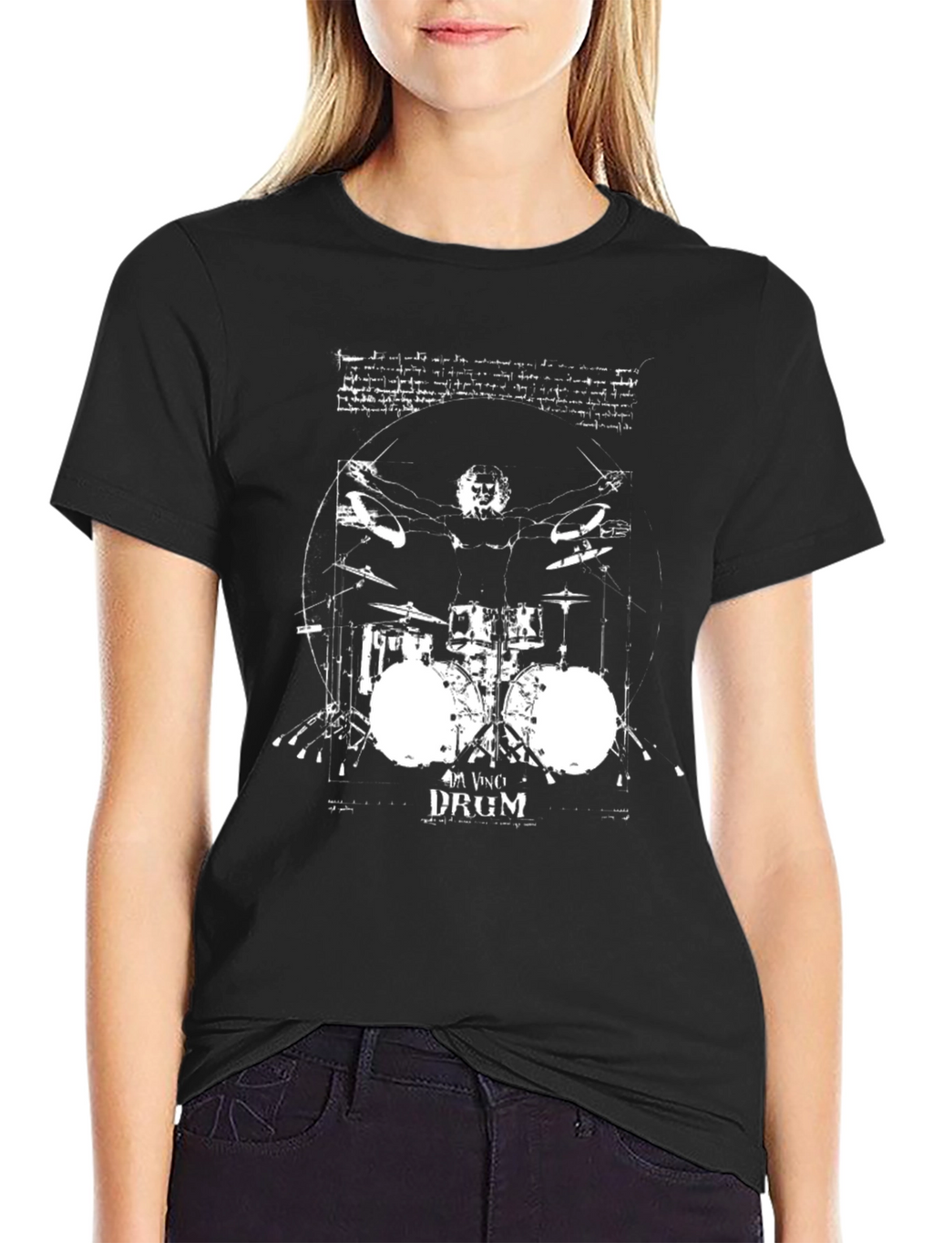 Da Vinci Drummer Black T-Shirt
