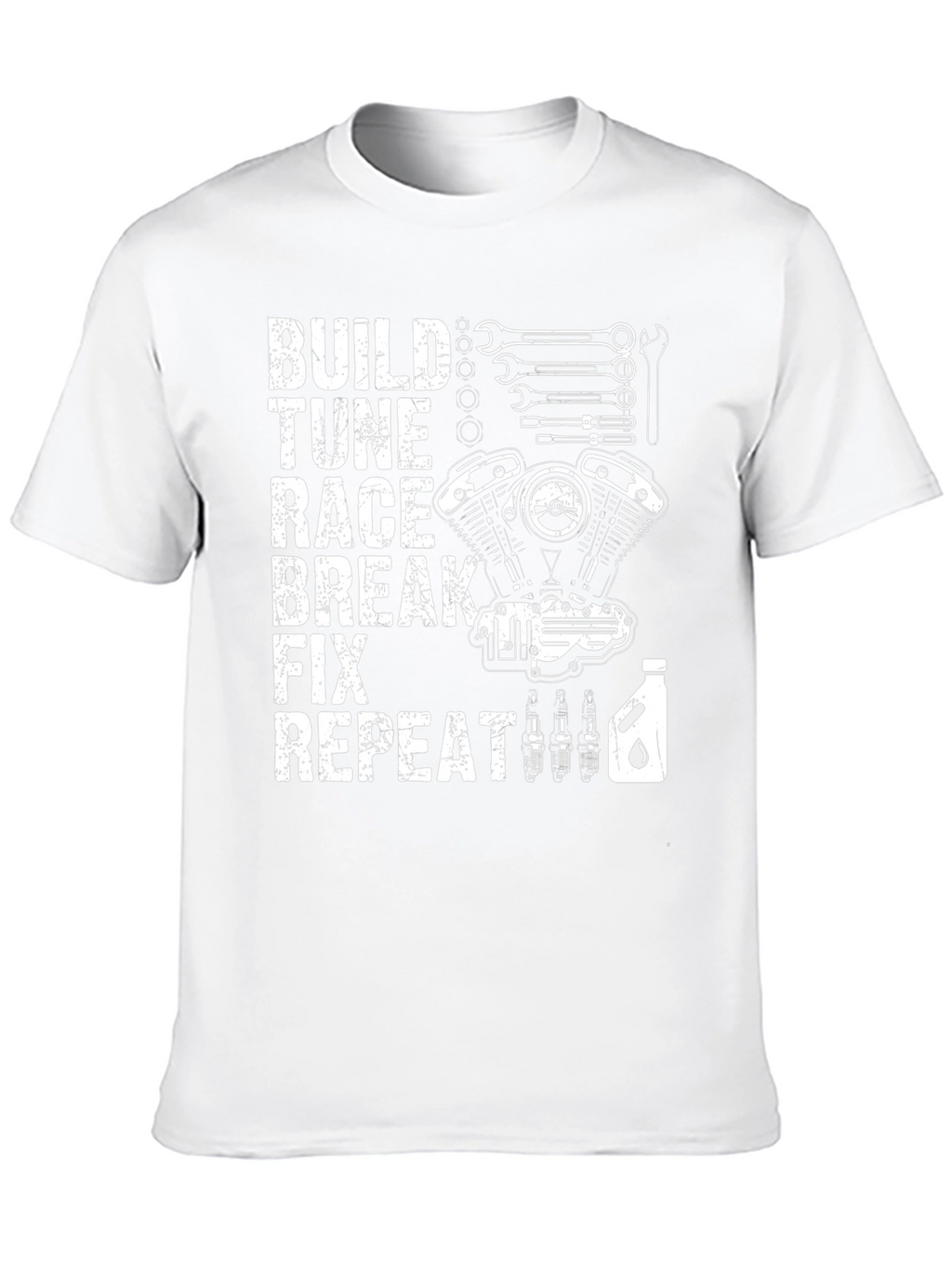 Build Tune Race Repeat Black T-Shirt