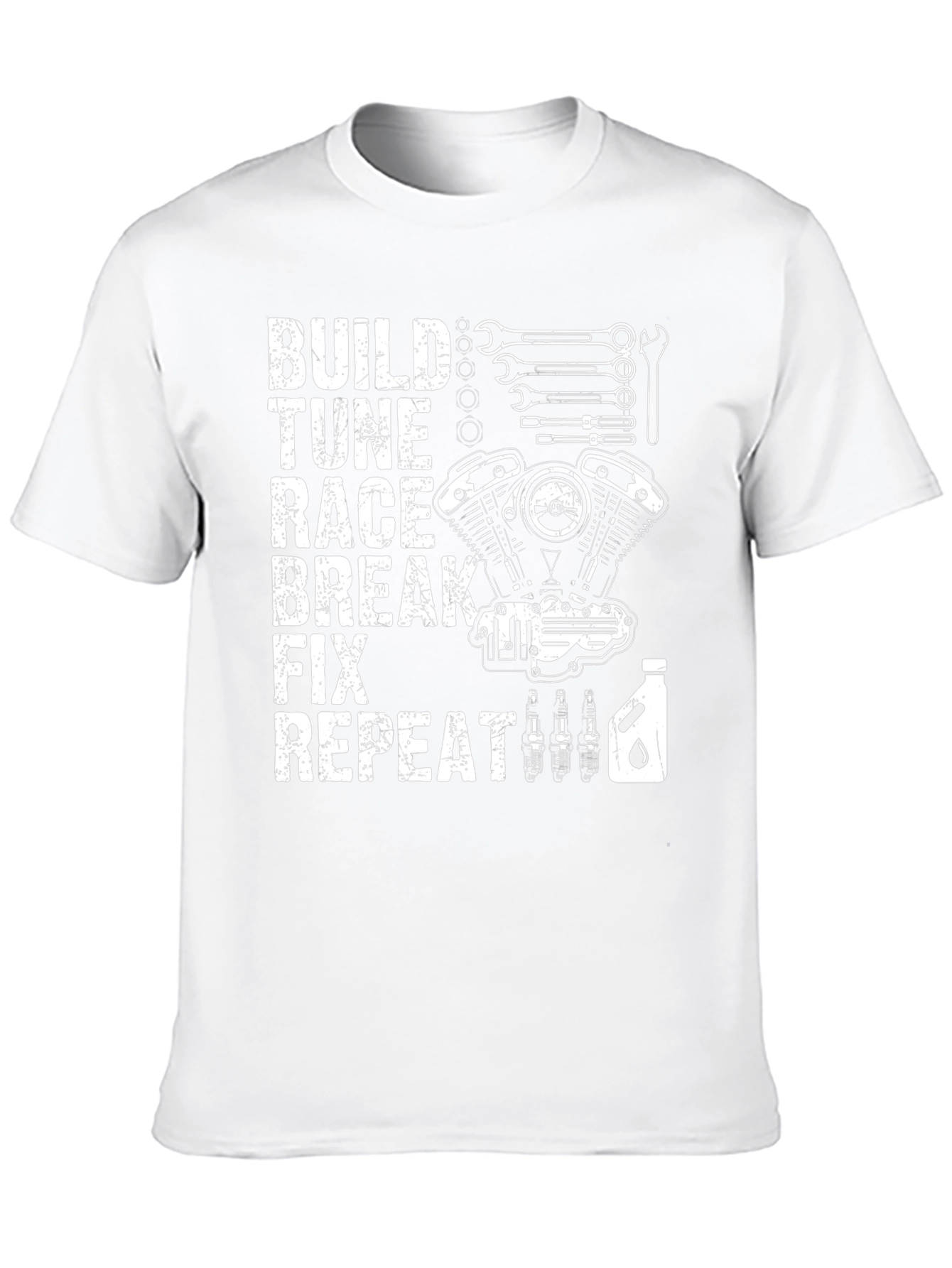 Build Tune Race Repeat Black T-Shirt