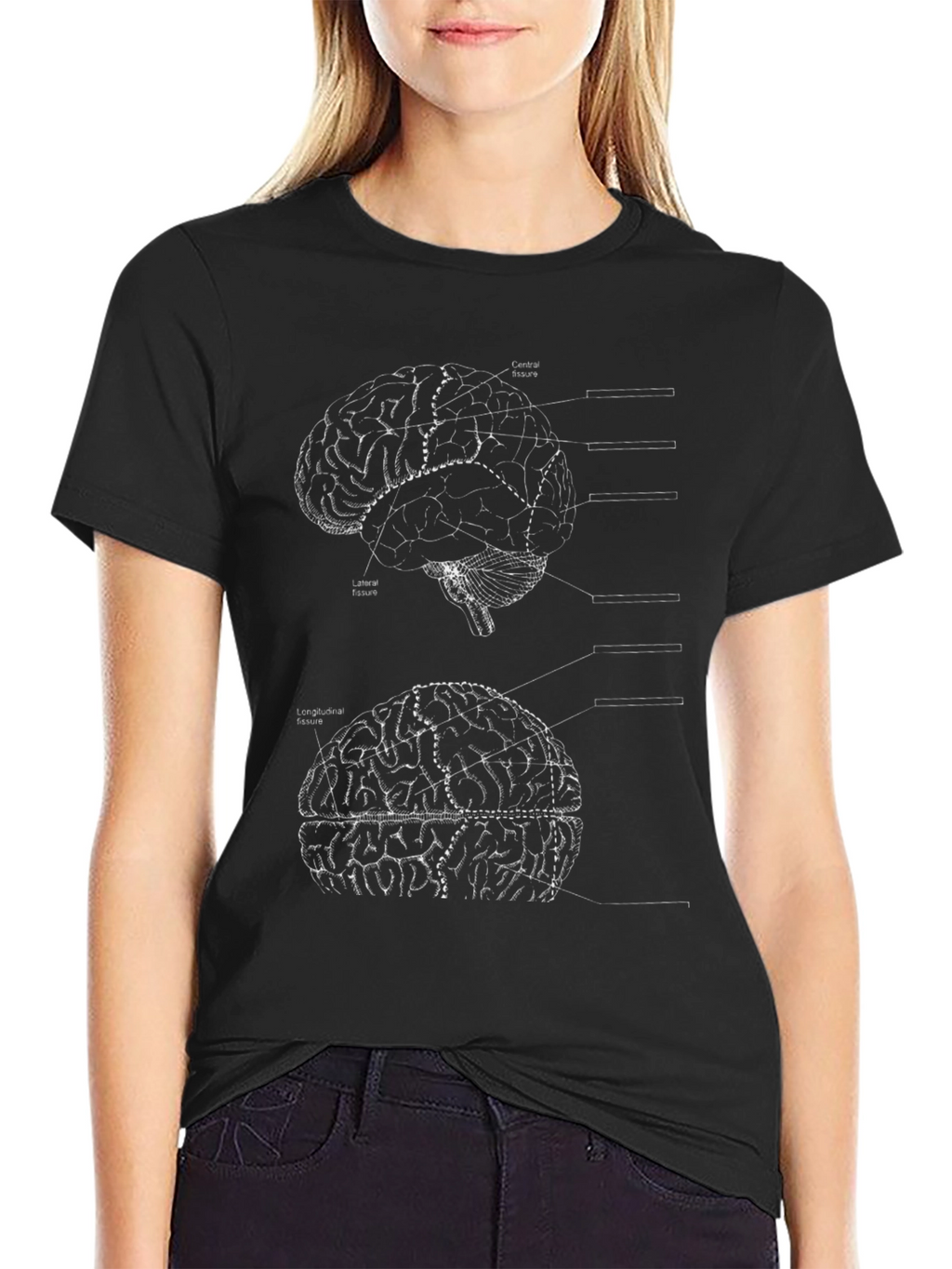 Brain Diagram Graphic Tee - Anatomy Style