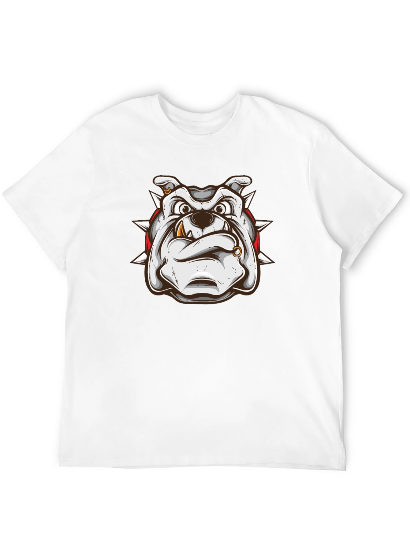 Bulldog Graphic Print Black T-Shirt