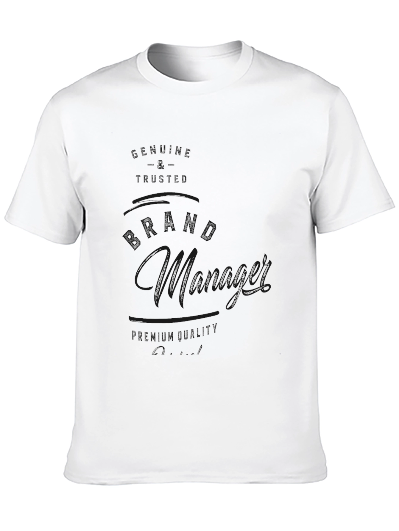 Black The Manager Crew Neck T-Shirt