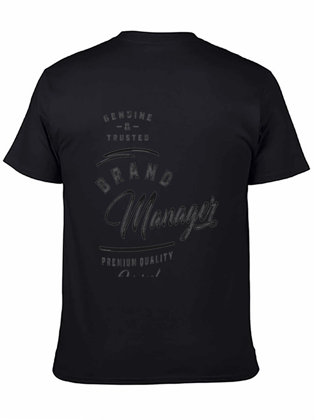 Black The Manager Crew Neck T-Shirt