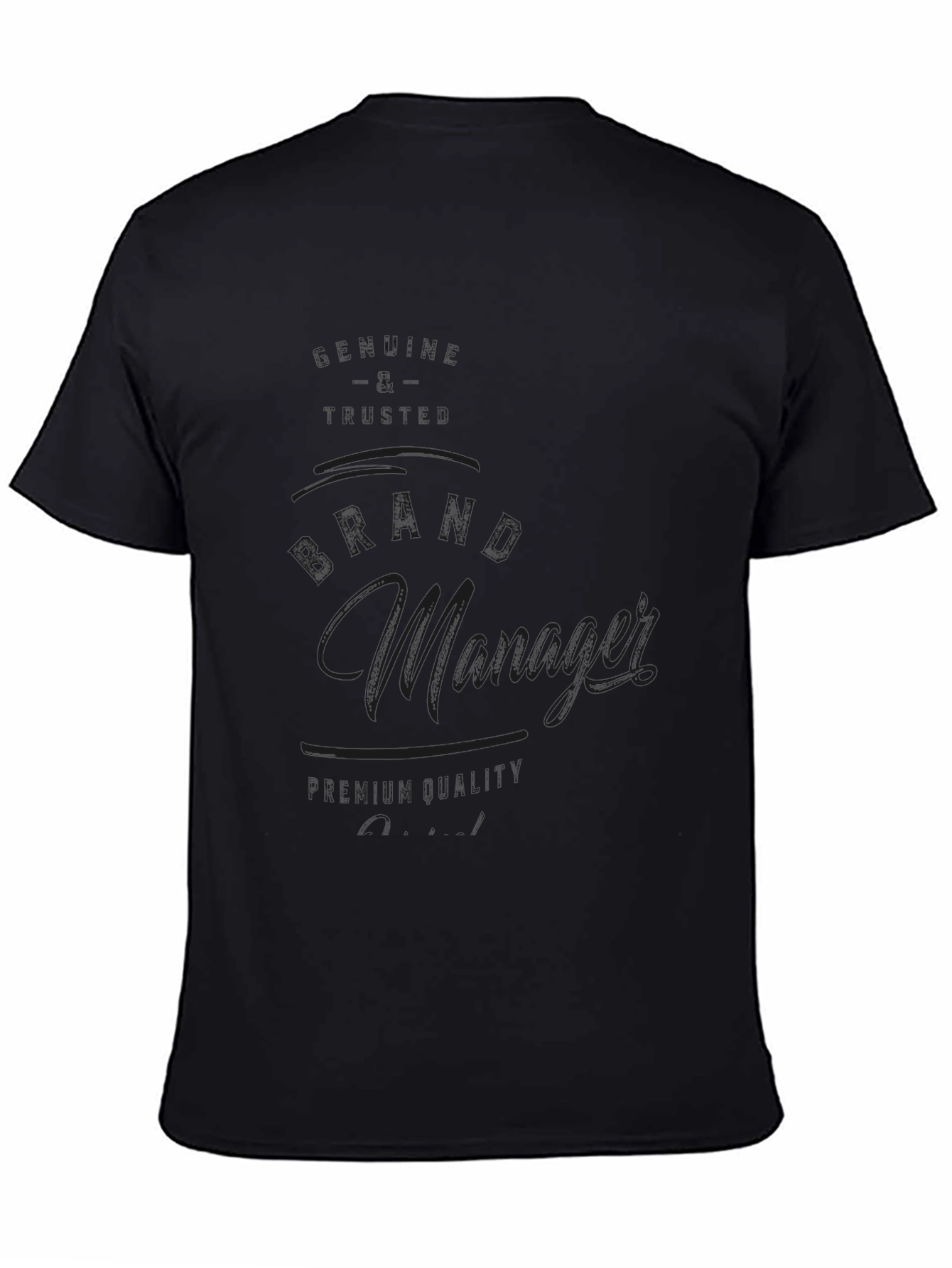 Black The Manager Crew Neck T-Shirt
