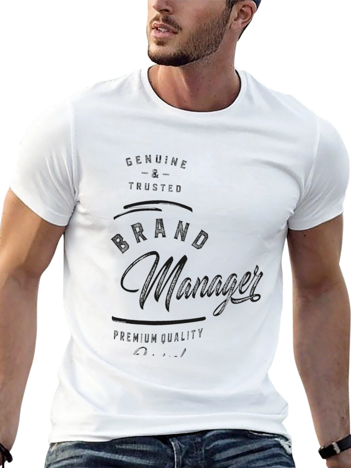 Black The Manager Crew Neck T-Shirt
