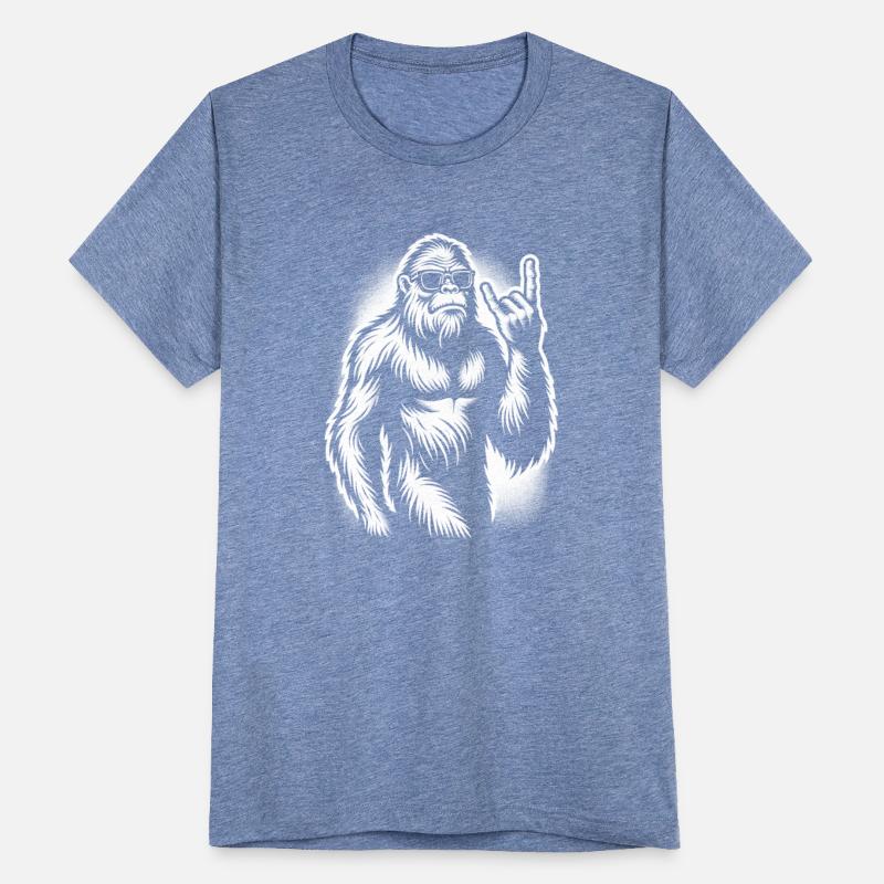 Bigfoot Sasquatch Rock and Roll Metal Horns