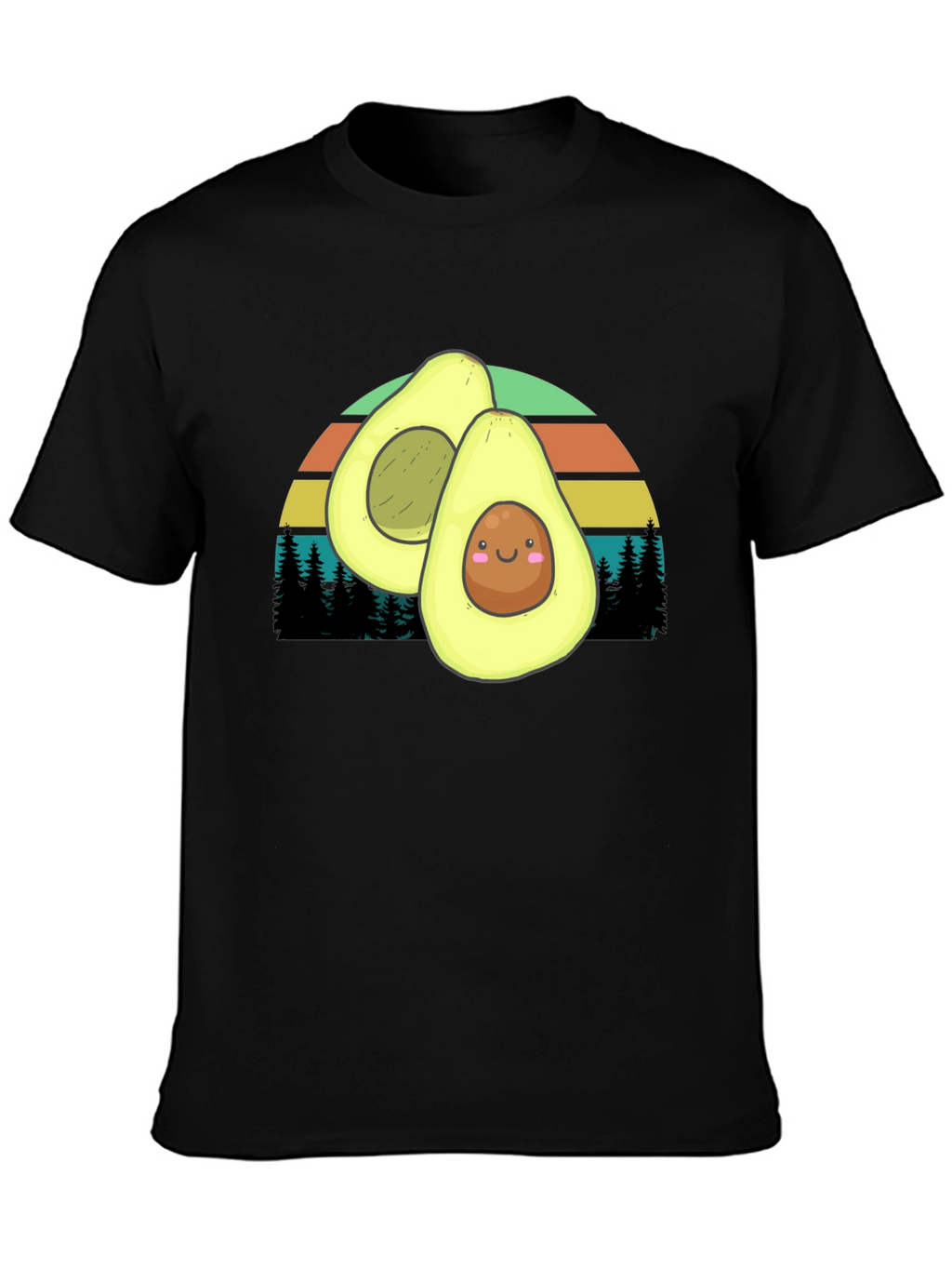 Avocado Sunset Graphic Tee - Cute & Comfy