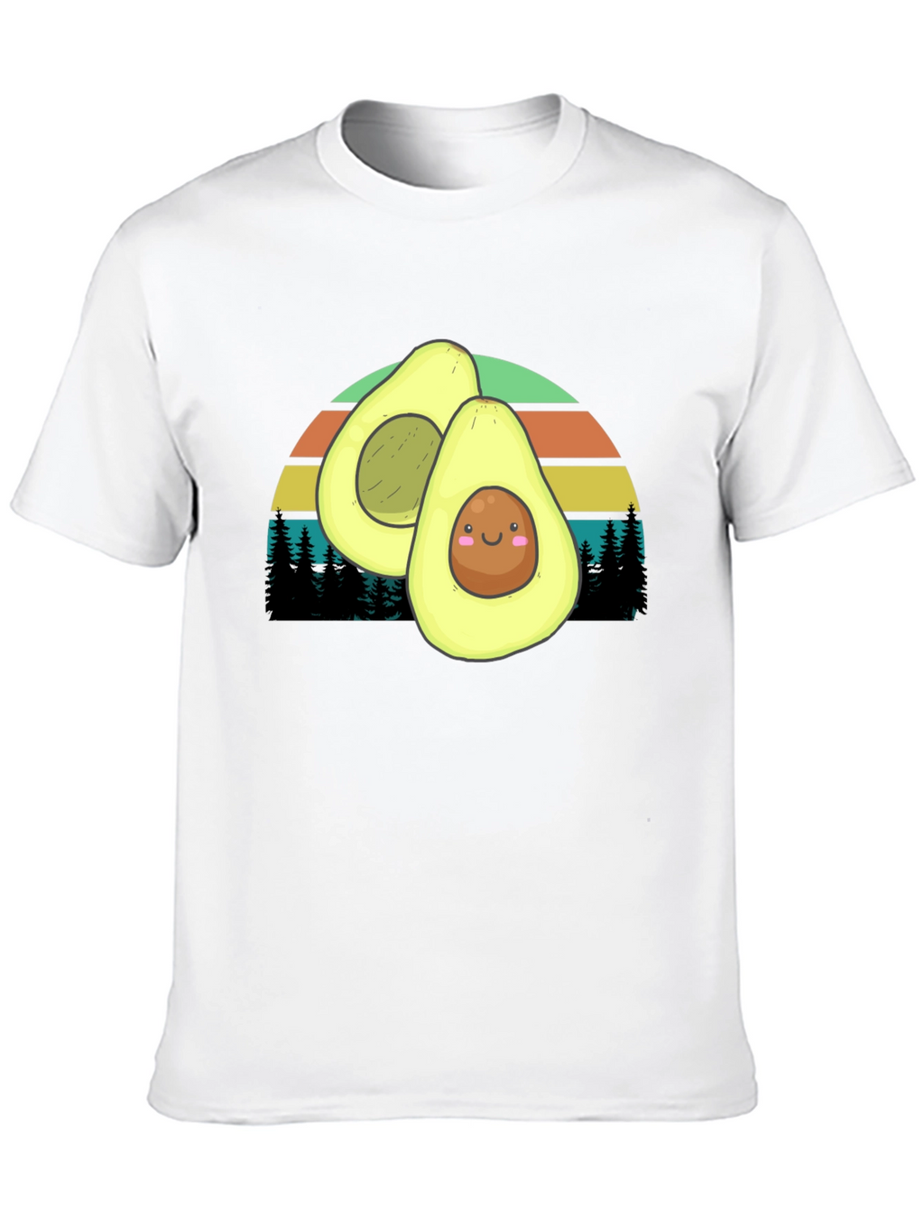 Avocado Sunset Graphic Tee - Cute & Comfy