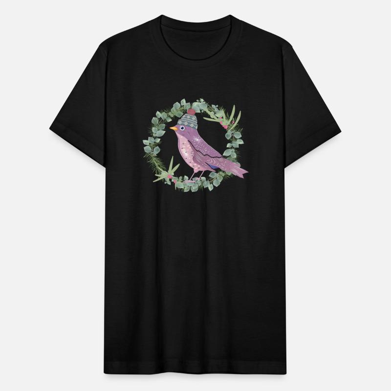 Bird with mistletoe & eucalyptus in winter mood