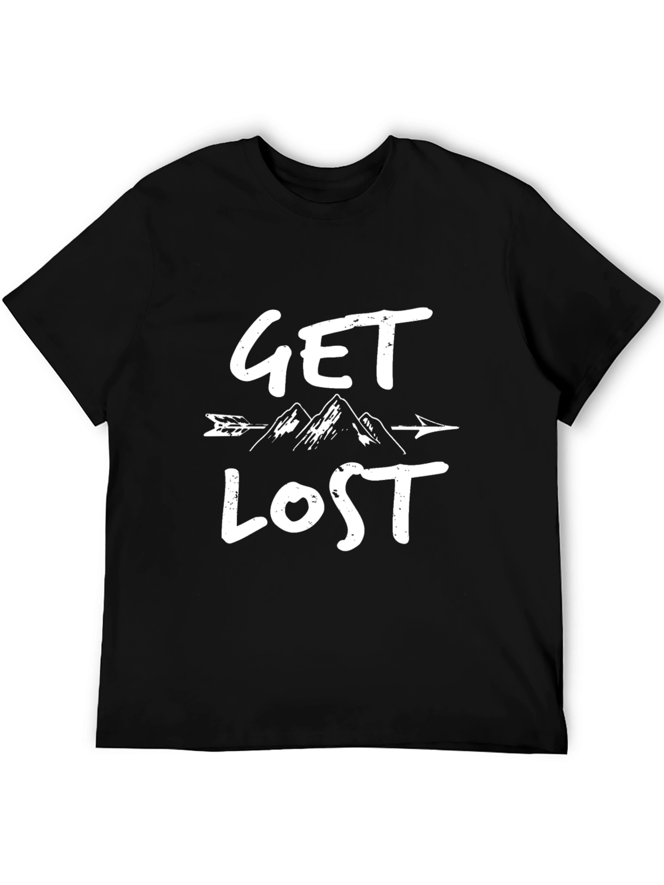 Get Lost Arrow & Mountain Graphic T-Shirt