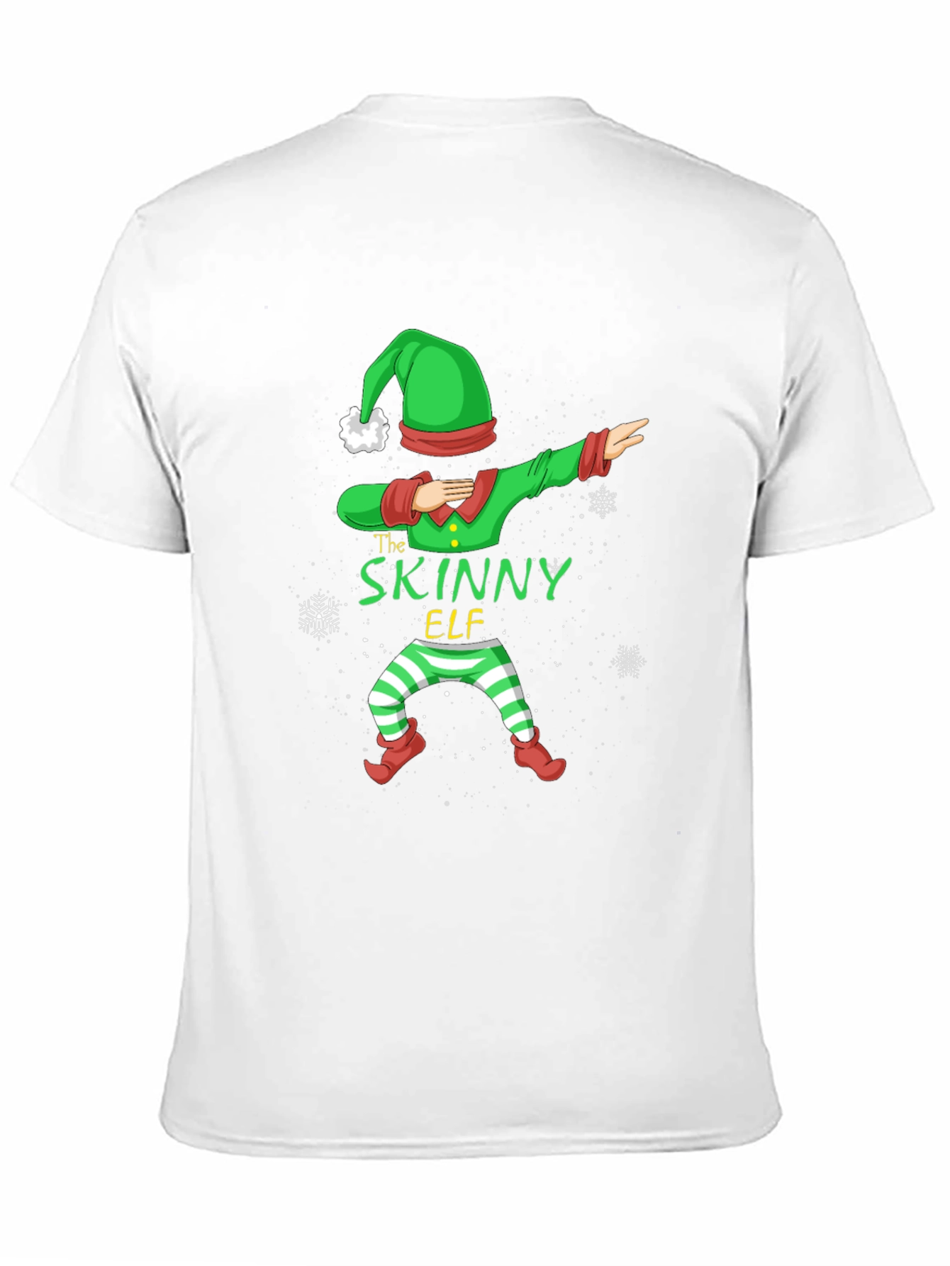 Funny Skinny Elf Dabbing Graphic T-Shirt