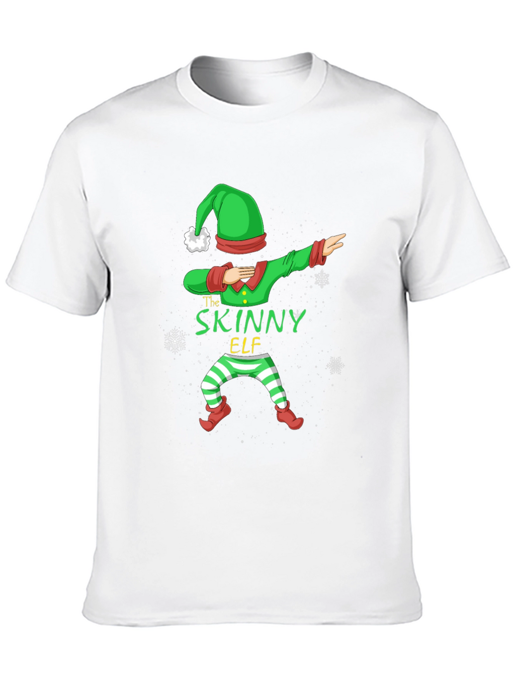 Funny Skinny Elf Dabbing Graphic T-Shirt