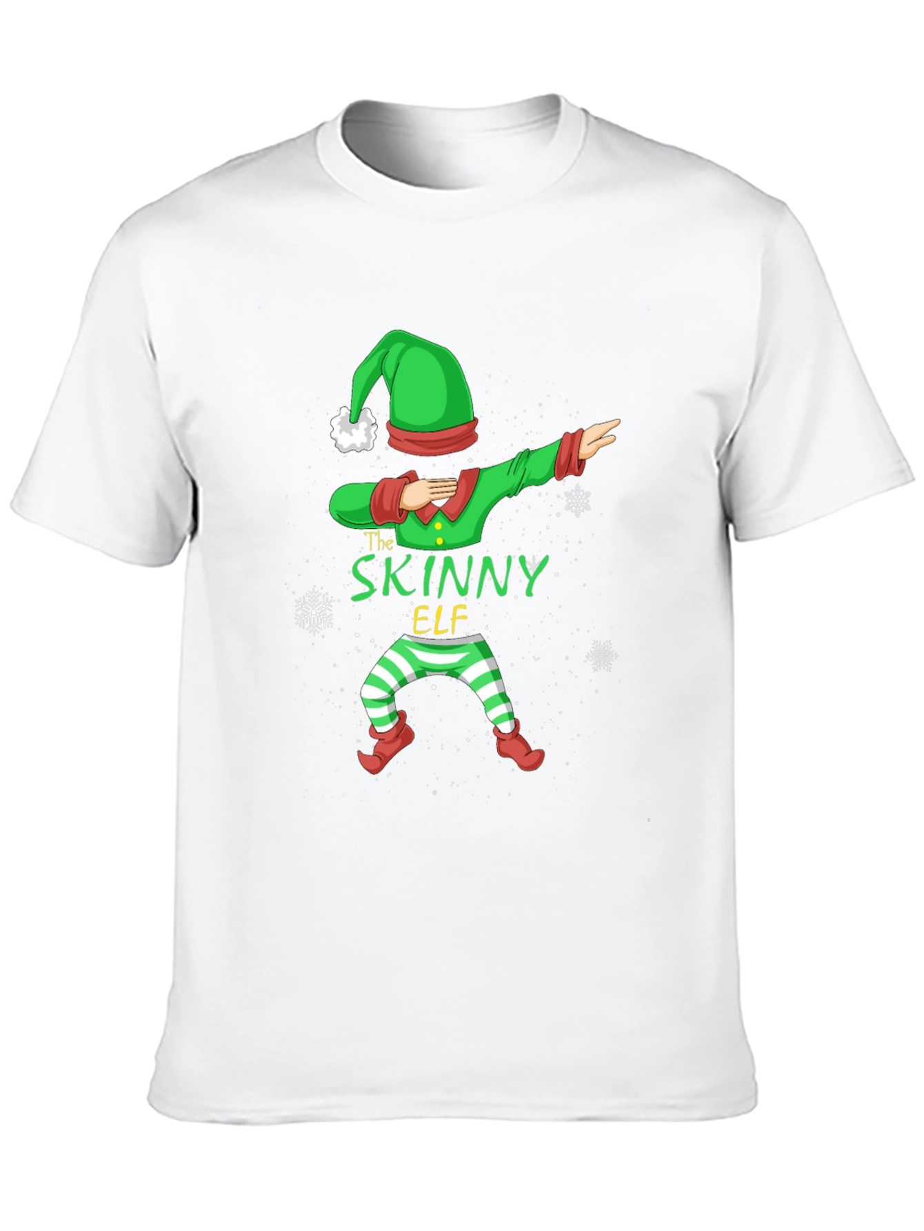 Funny Skinny Elf Dabbing Graphic T-Shirt