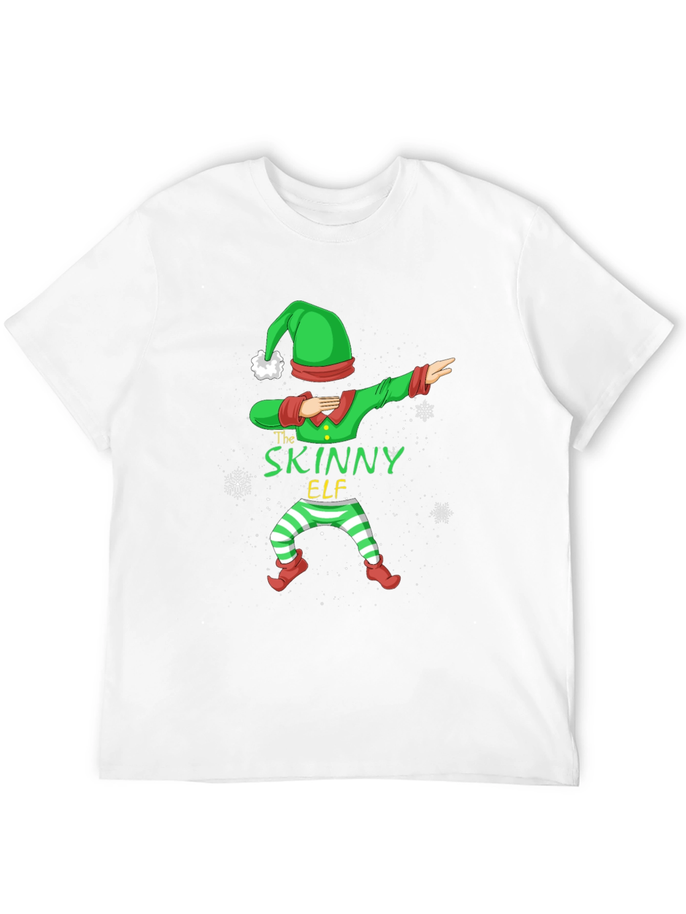 Funny Skinny Elf Dabbing Graphic T-Shirt