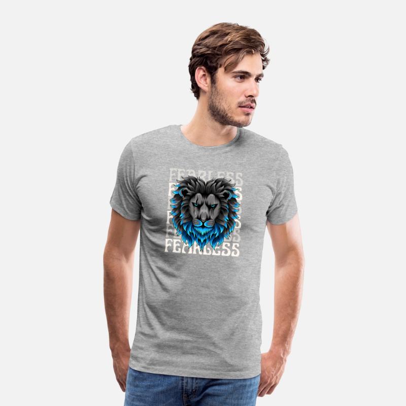Black Blue Illustrative Fearless T Shirt