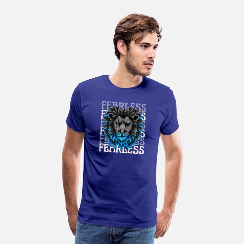 Black Blue Illustrative Fearless T Shirt