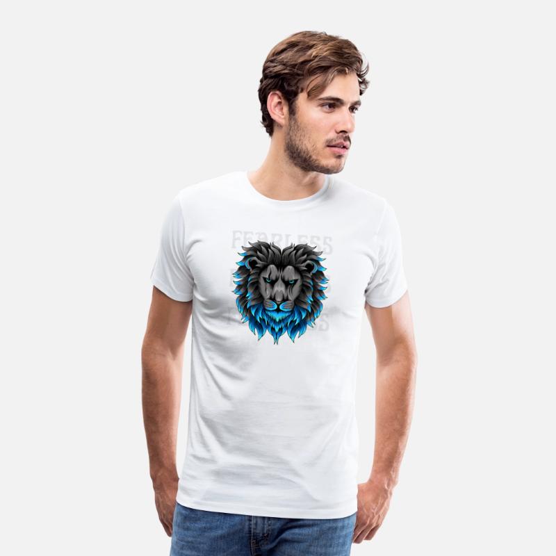 Black Blue Illustrative Fearless T Shirt
