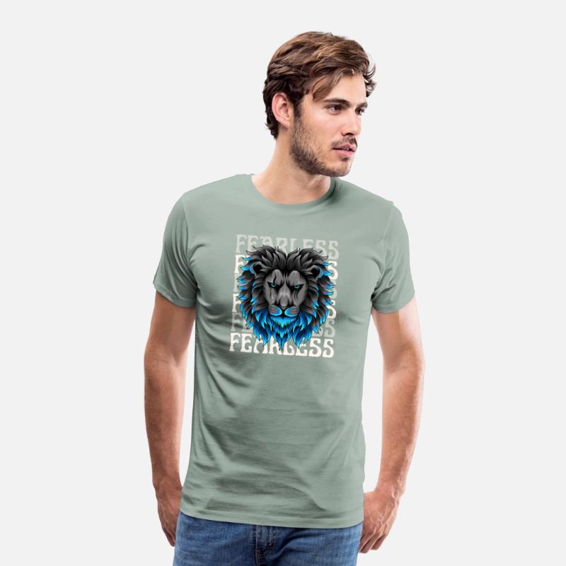 Black Blue Illustrative Fearless T Shirt