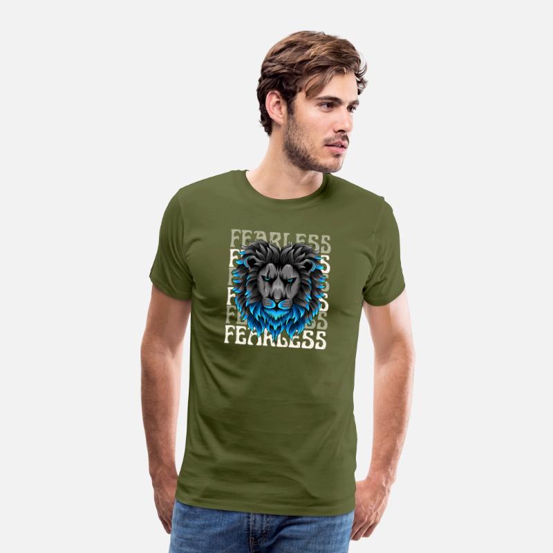 Black Blue Illustrative Fearless T Shirt
