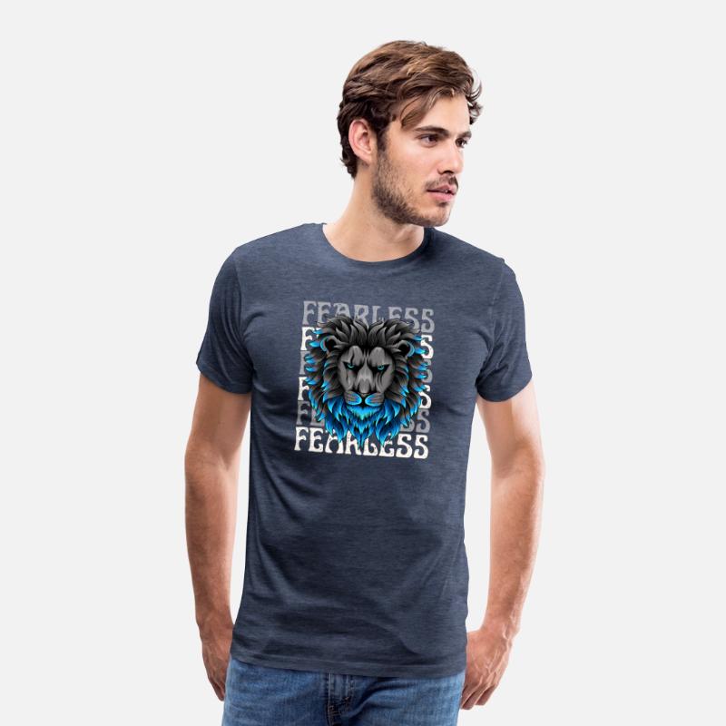 Black Blue Illustrative Fearless T Shirt