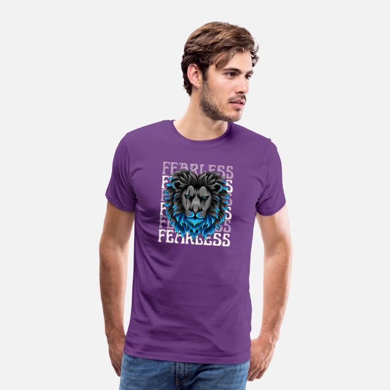 Black Blue Illustrative Fearless T Shirt