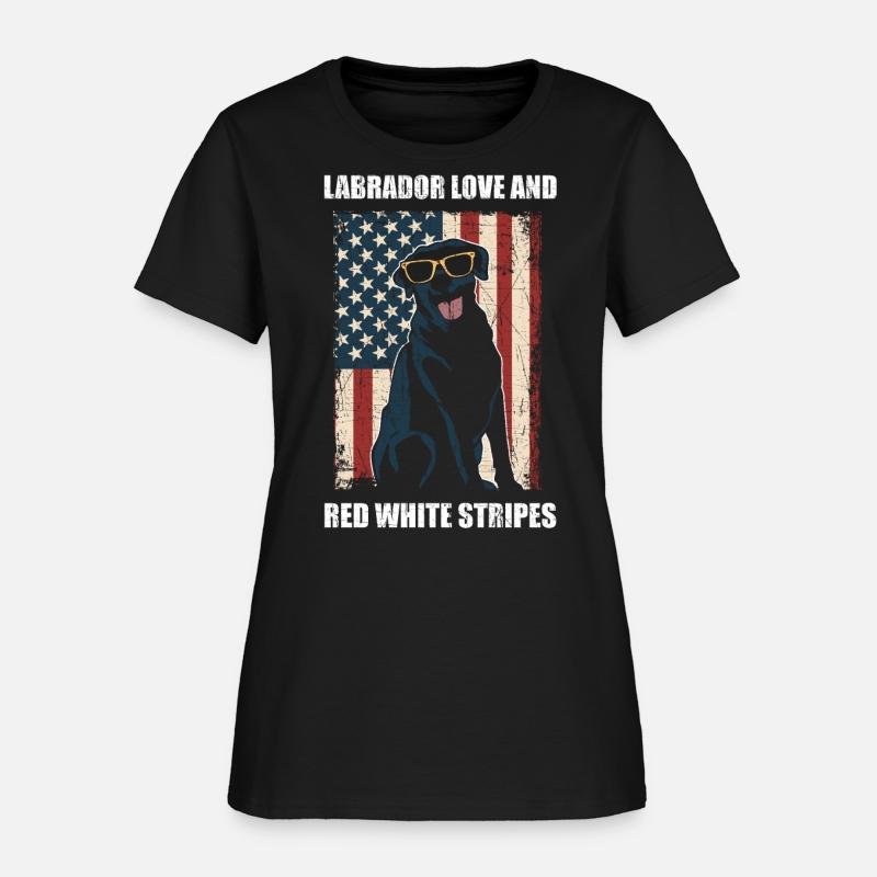 Black Lab Dog Holding July 4th Patriotic USA Flag