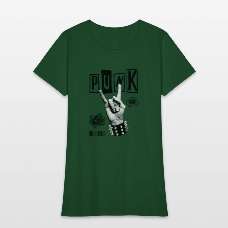 Black Punk Rock Streetwear T-Shirt – Vintage Hand