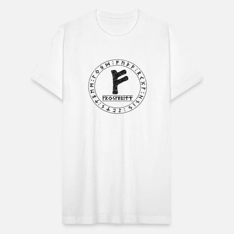 Black rune wealth Fehu. Pagan rune circle