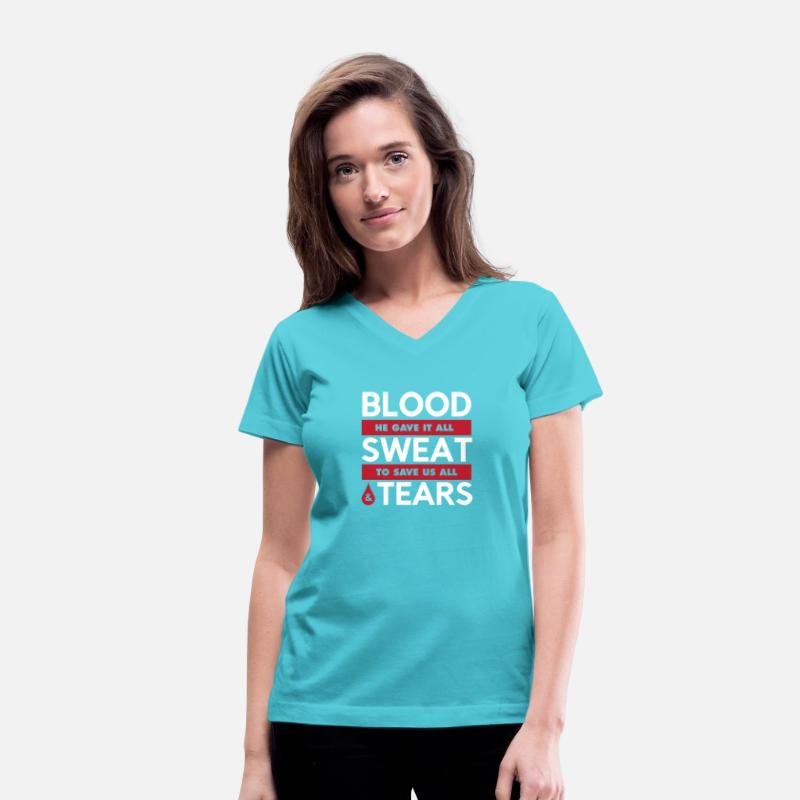 Blood Sweat & Tears Graphic Christian T-shirt