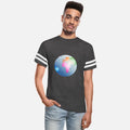 blue planet earth with colorful continents
