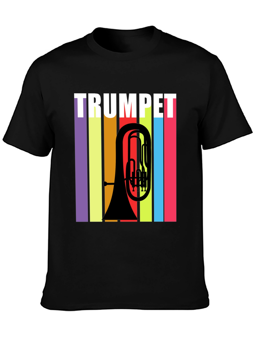 Trumpet Retro Style Graphic T-Shirt - Music Lover Tee