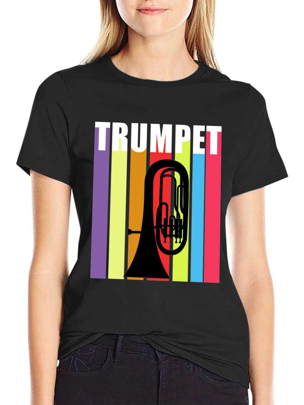 Trumpet Retro Style Graphic T-Shirt - Music Lover Tee