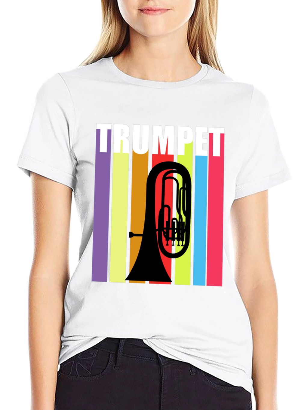 Trumpet Retro Style Graphic T-Shirt - Music Lover Tee